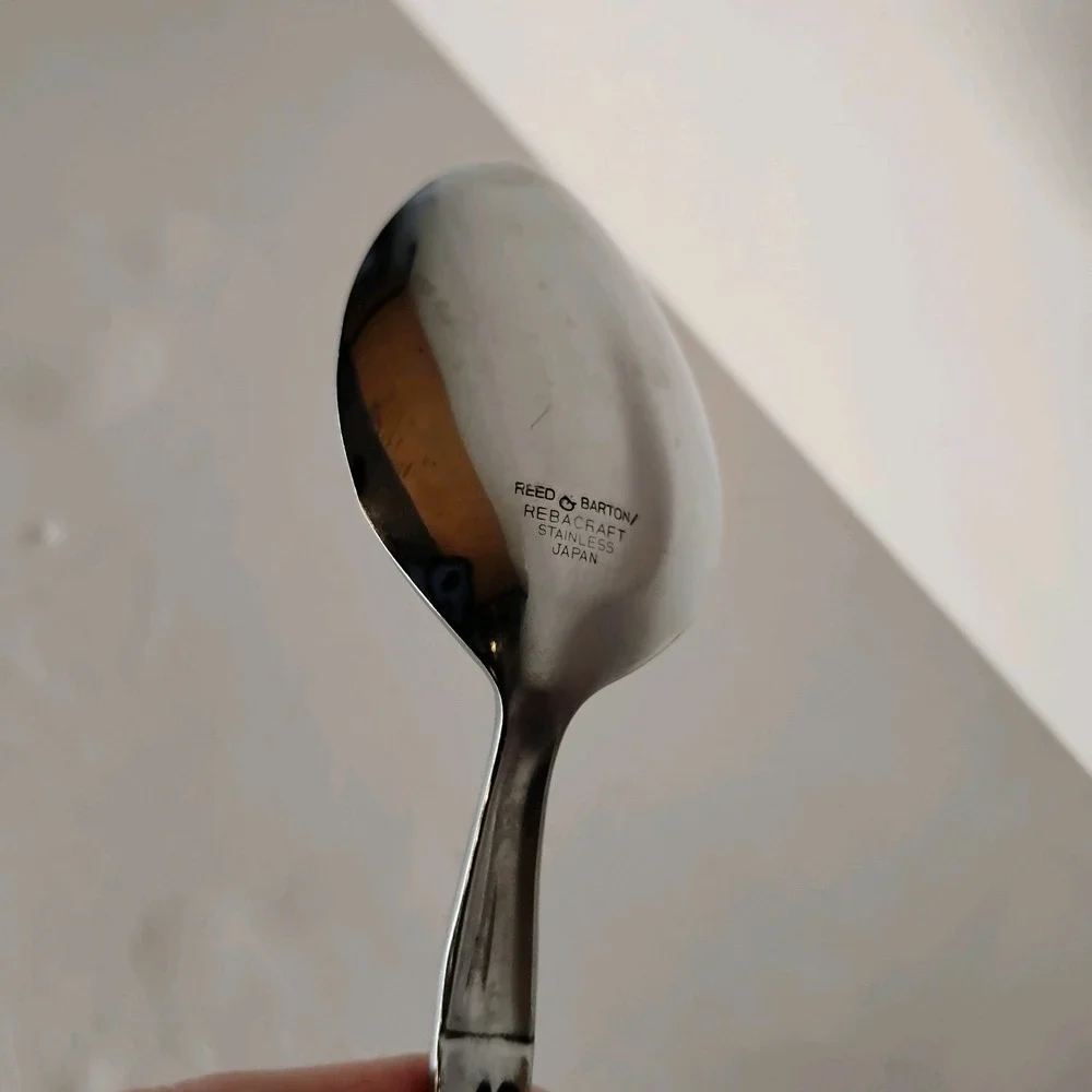 Reed‎ & Barton REGAL BAMBOO Stainless Rebacraft Glossy Silverware Flatware Spoon